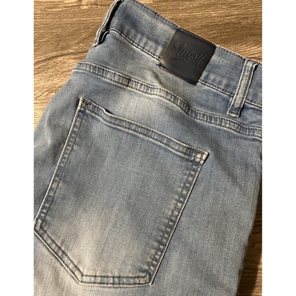 Mugsy Jeans Other - Mugsy Piers Straight Leg Light Wash Blue Jeans 4 Way Stretch, Size 34x32 (34x31)
